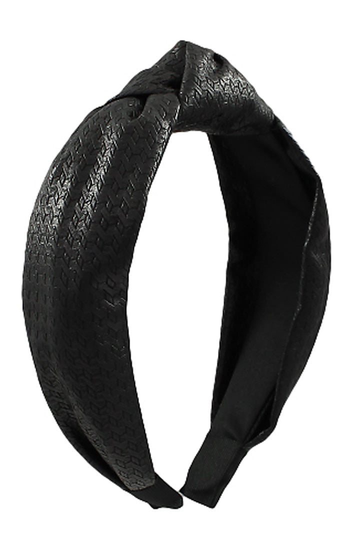 The Textured Knotted Headband (Black)