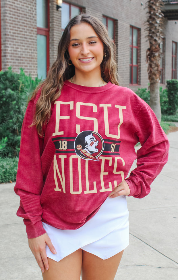 The Florida State "Bozeman" Oversized Corded Crew