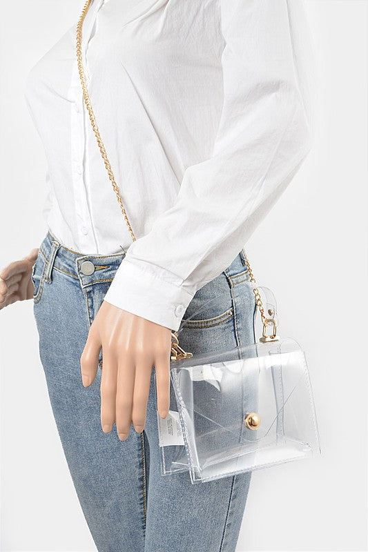 The Top Handle Clear Crossbody Bag