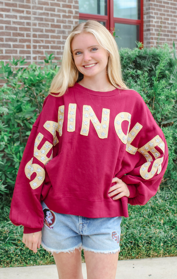 The FSU Star Balloon Sleeve Pullover