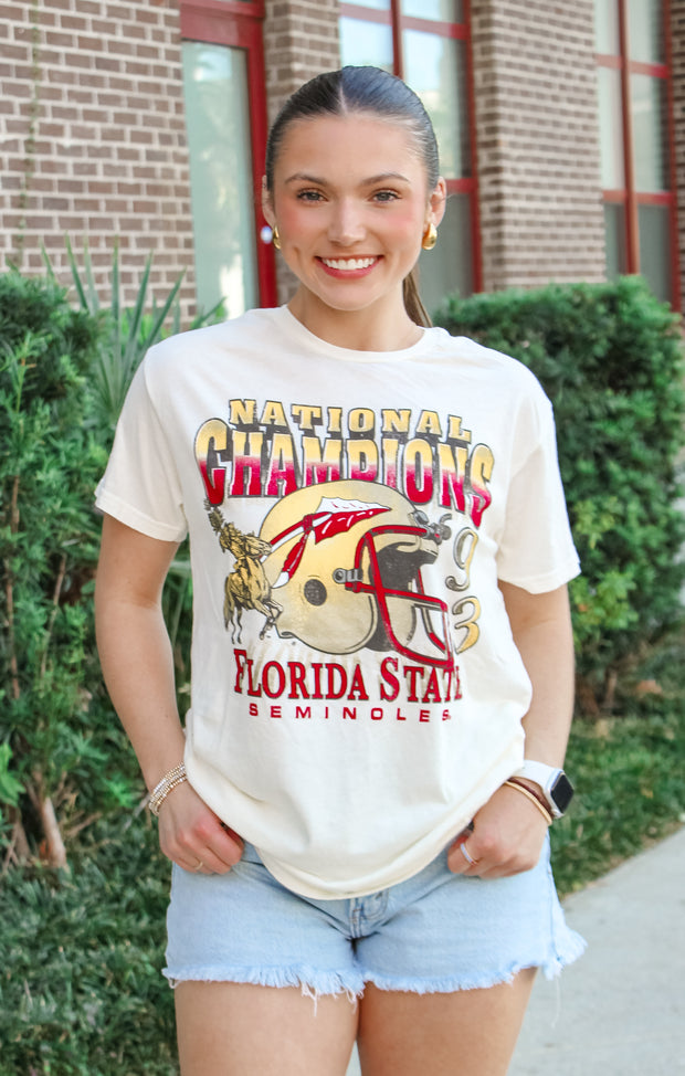 The National Champions Vintage Boyfriend Tee (Vintage White)