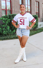 The Florida State Cropped Football Jersey (White)