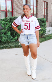 The Florida State Cropped Football Jersey (White)