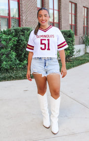 The Florida State Cropped Football Jersey (White)