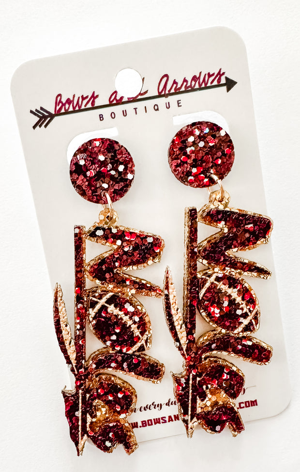 The 'Noles Glitter Earring