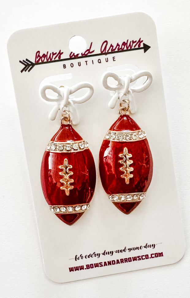 The Pave Football Earrings