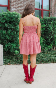 The Smocked Waist Checkered Mini