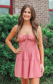 The Smocked Waist Checkered Mini