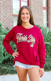 The FSU "Harlow Chenille" Fleece Crew
