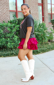 The 'Noles Est. 1851 Vintage Boyfriend Cropped Tee (Black)