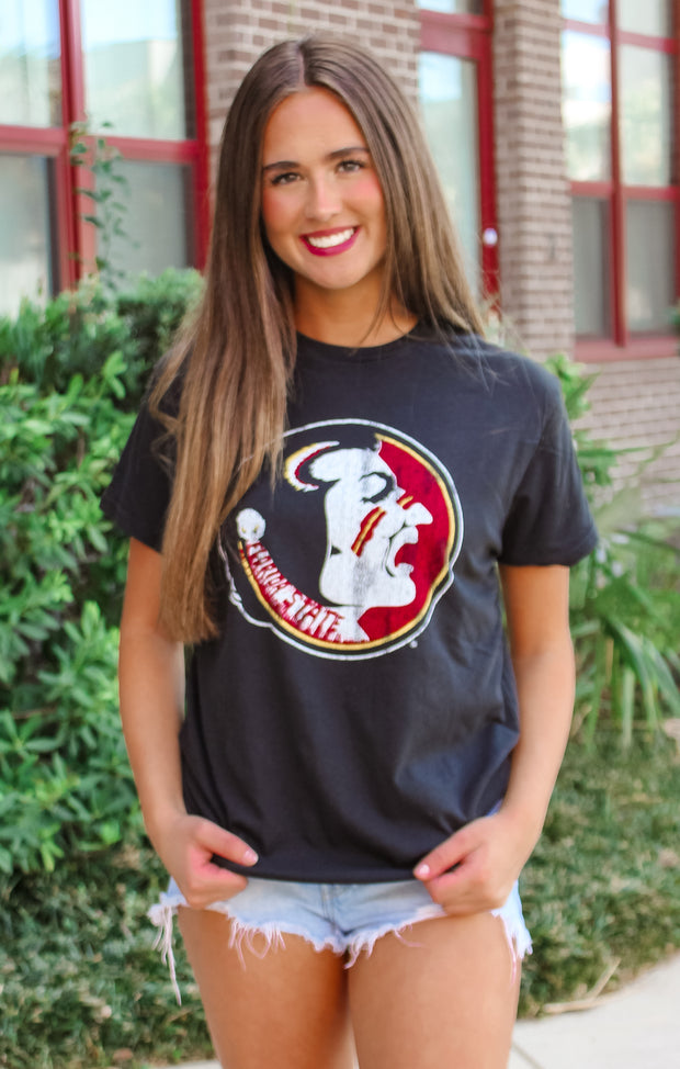 The Classic Seminole Vintage Boyfriend Tee (Black)