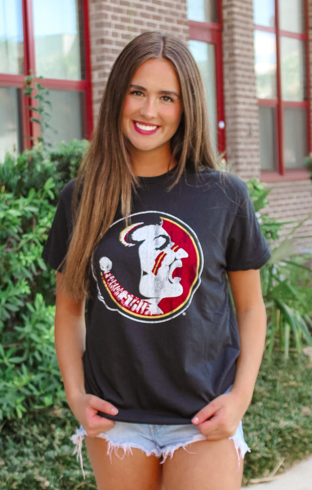 The Classic Seminole Vintage Boyfriend Tee (Black)