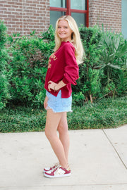 The FSU Embroidered Mock Neck Sweater