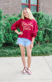 The FSU Embroidered Mock Neck Sweater