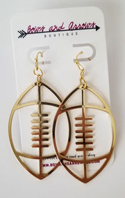 The Football Metal Dangle Earrings