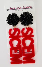 The SIC`EM Letter Earrings