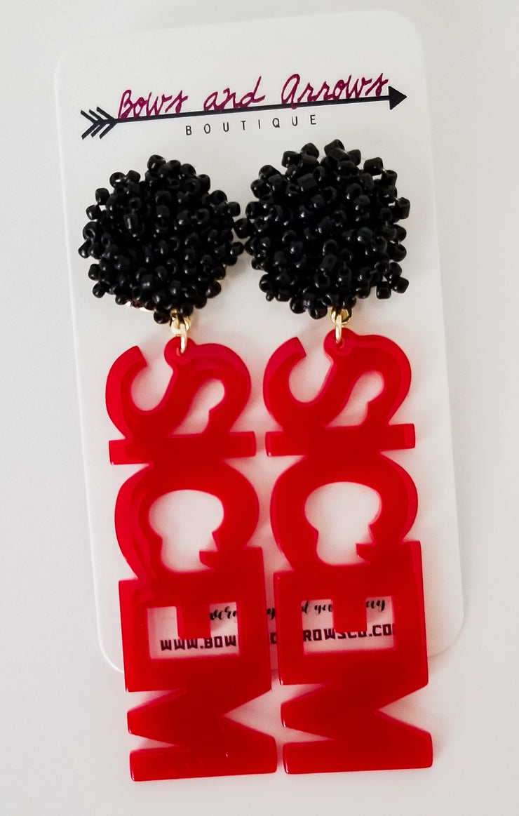 The SIC`EM Letter Earrings