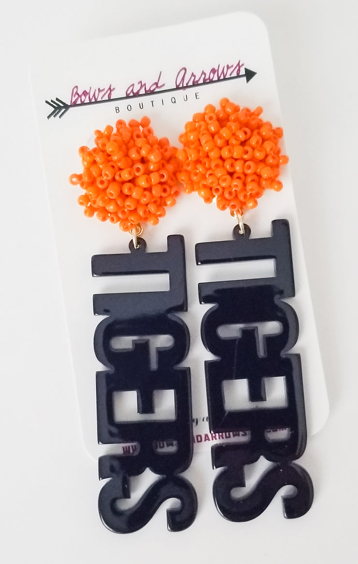 The TIGERS Letter Earrings