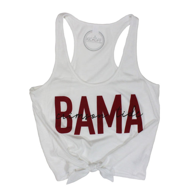 'Bama Iconic High Waisted Tie Tank (4177516986416)