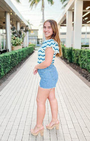 The Cutie Crop Sweater (Blue)