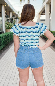 The Cutie Crop Sweater (Blue)