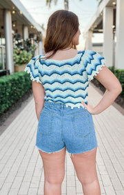 The Cutie Crop Sweater (Blue)