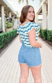 The Cutie Crop Sweater (Blue)