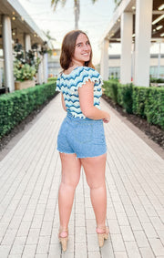 The Cutie Crop Sweater (Blue)