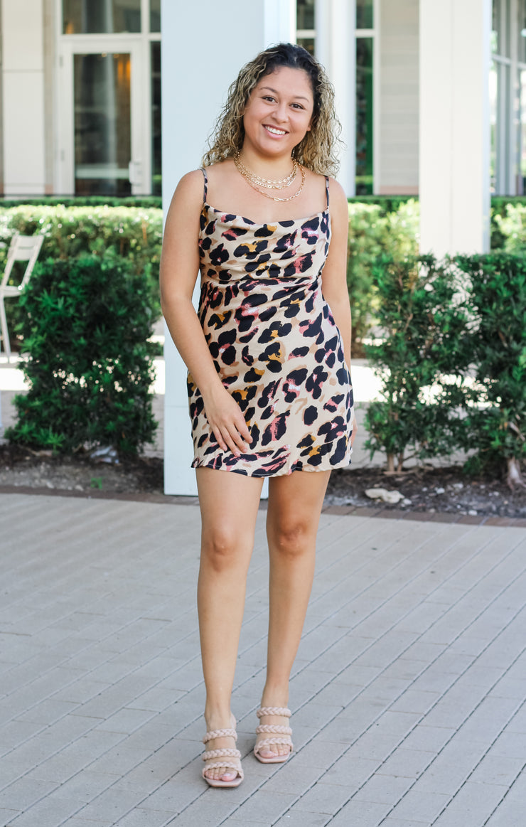 The Fall Animal Print Silky Mini