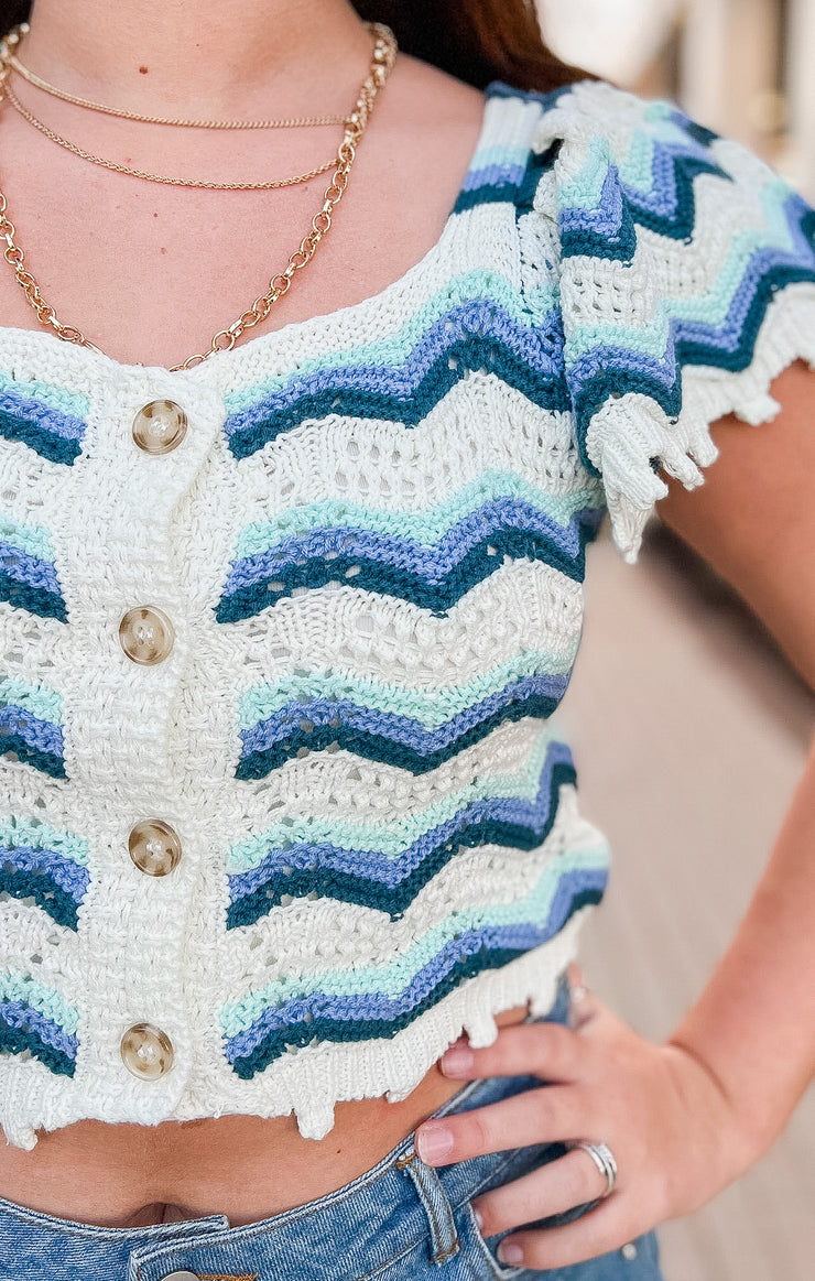 The Cutie Crop Sweater (Blue)