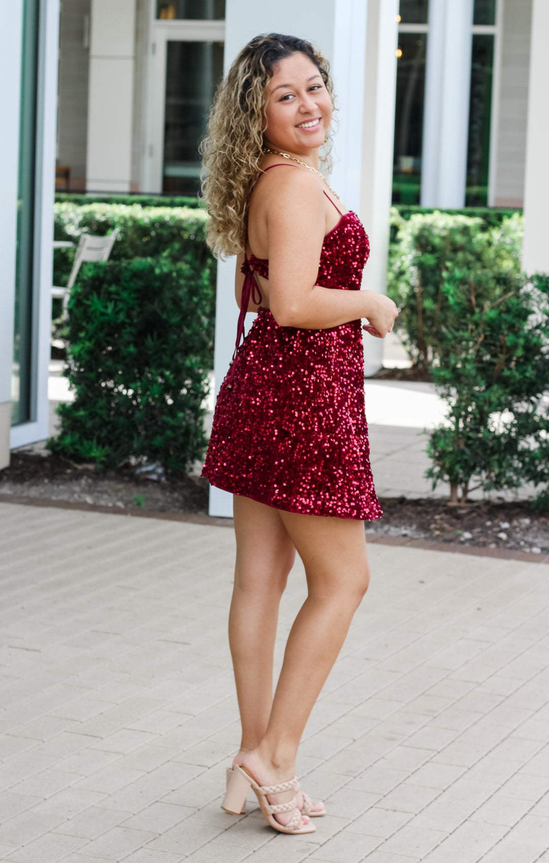 sequin cami mini dress Women's Southern Clothing Boutique - Mustard Seed