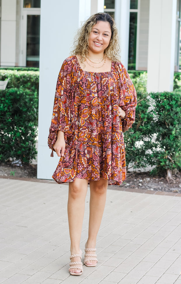 Women's Southern Clothing Boutique - Olivaceous - The Fall Boho Mini Dress ( Purple) Bows and Arrows Co Women's Southern Clothing Boutique - Olivaceous - The Fall Boho Mini Dress ( Purple) Bows and Arrows Co