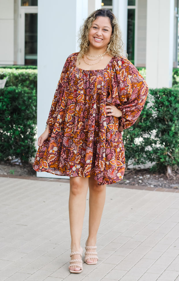 Women's Southern Clothing Boutique - Olivaceous - The Fall Boho Mini Dress (Purple) Bows and Arrows Co Women's Southern Clothing Boutique - Olivaceous - The Fall Boho Mini Dress (Purple) Bows and Arrows Co