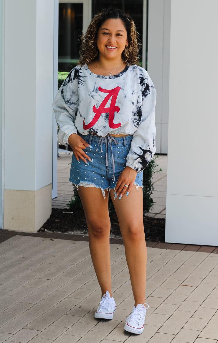 The Alabama Endzone Cropped Pullover