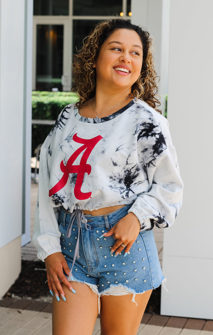 The Alabama Endzone Cropped Pullover