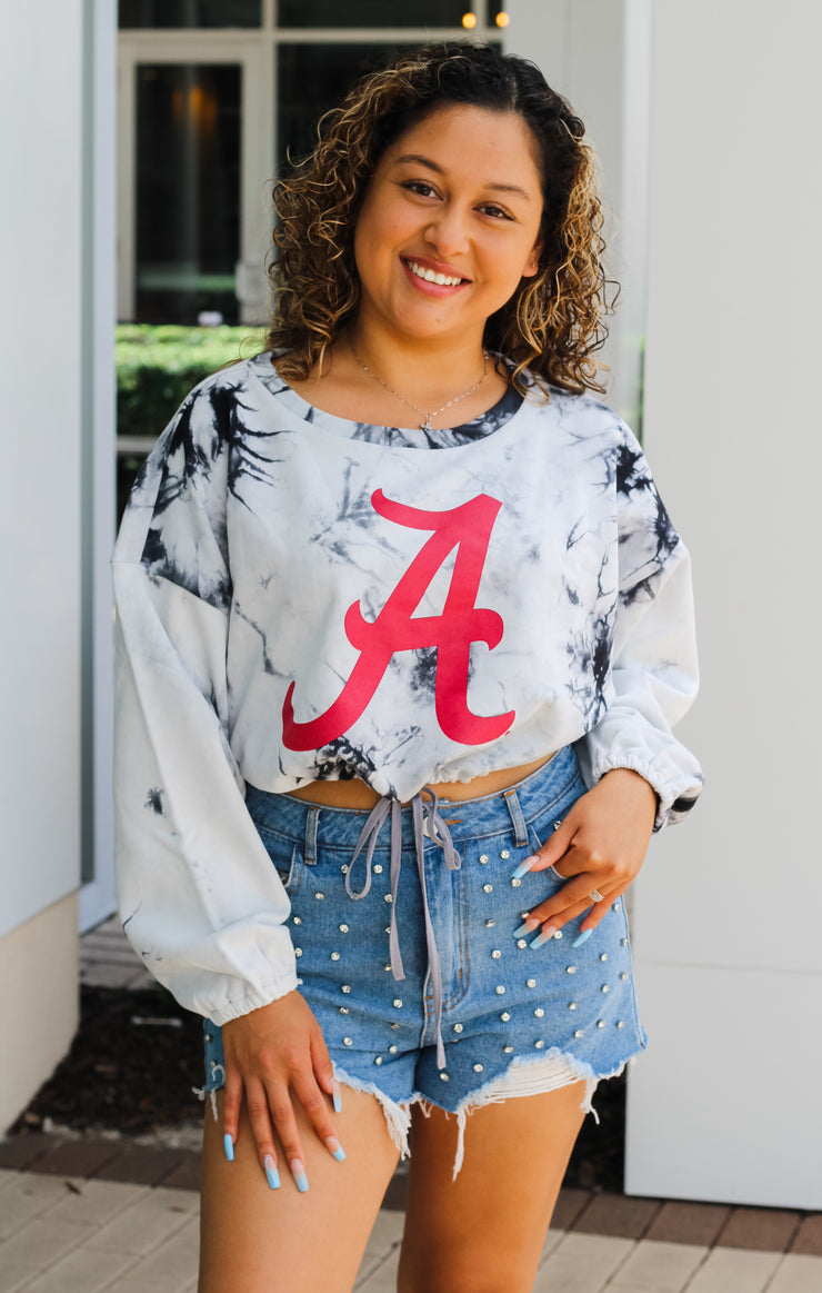 The Alabama Endzone Cropped Pullover