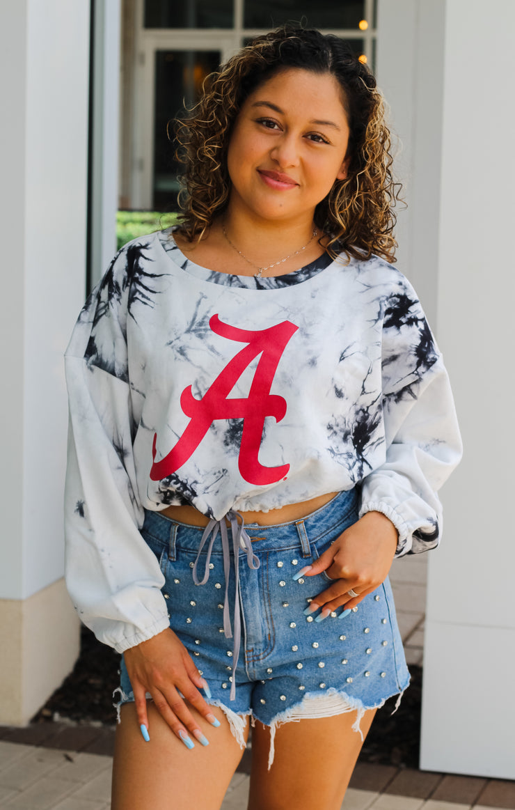 The Alabama Endzone Cropped Pullover