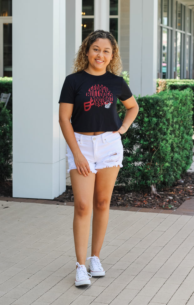 The Georgia Football Retro Helmet Crop Top