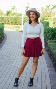 The Cheerleader Skirt (Garnet)