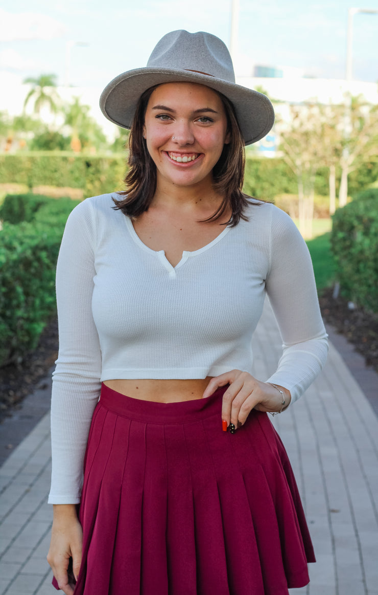 The Cheerleader Skirt (Garnet)