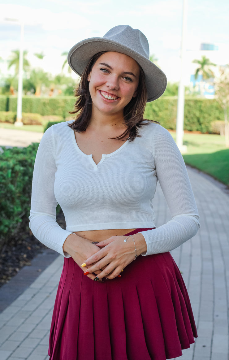 The Cheerleader Skirt (Garnet)