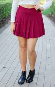 The Cheerleader Skirt (Garnet)