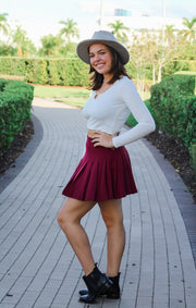 The Cheerleader Skirt (Garnet)