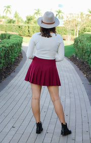 The Cheerleader Skirt (Garnet)