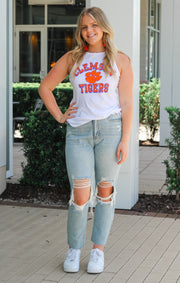 The Lindsay Clemson Tigers Muscle Tank