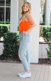 The Rachel Clemson Classic Paw Crop Tank