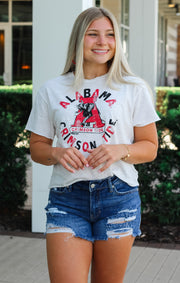 The Erin Alabama Crimson Tide Cropped Tee