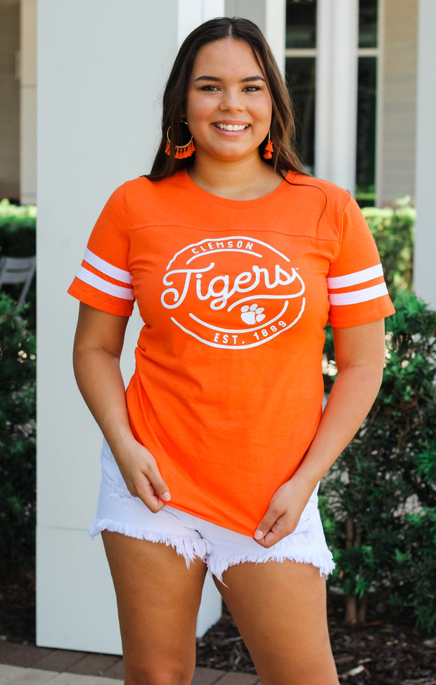 Clemson Tigers Just My Stripe Boyfriend Tee