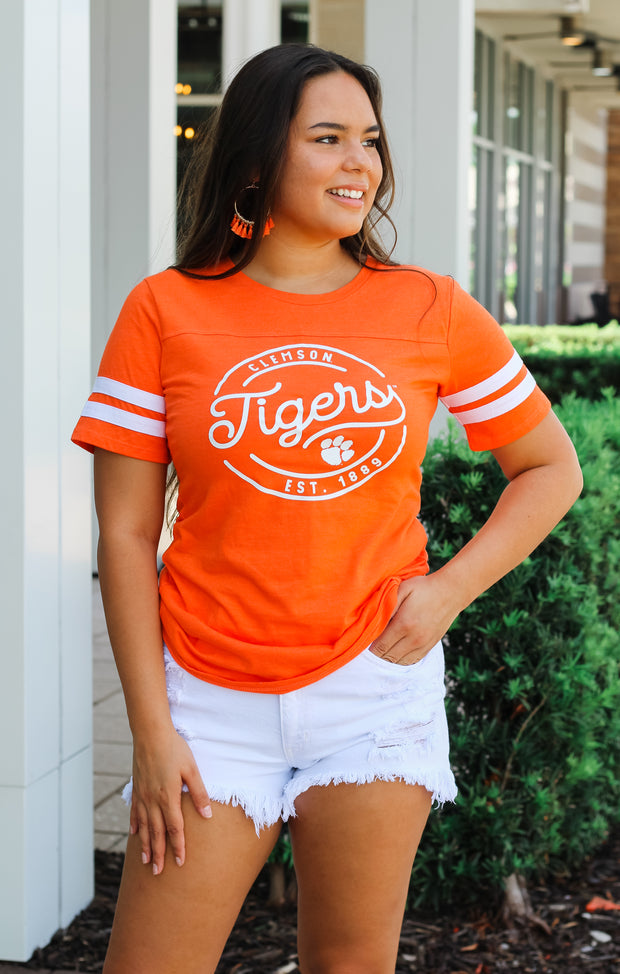 Clemson Tigers Just My Stripe Boyfriend Tee