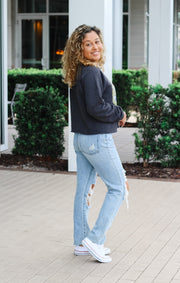 The Carlie UCF Circle Crop Crew Fleece